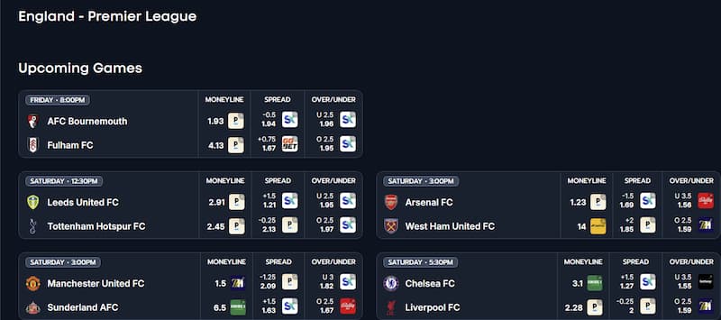 OddsJam Football betting