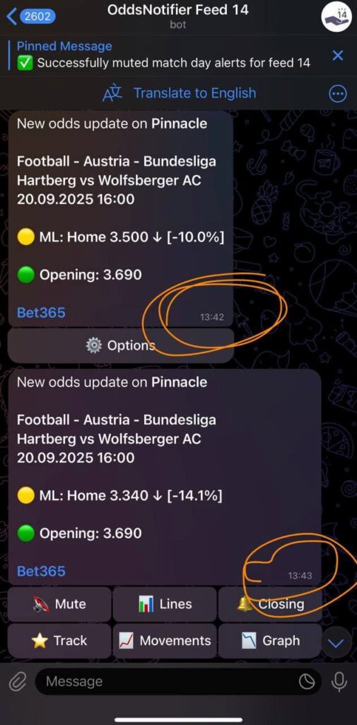 OddsNotifier real-time-alerts