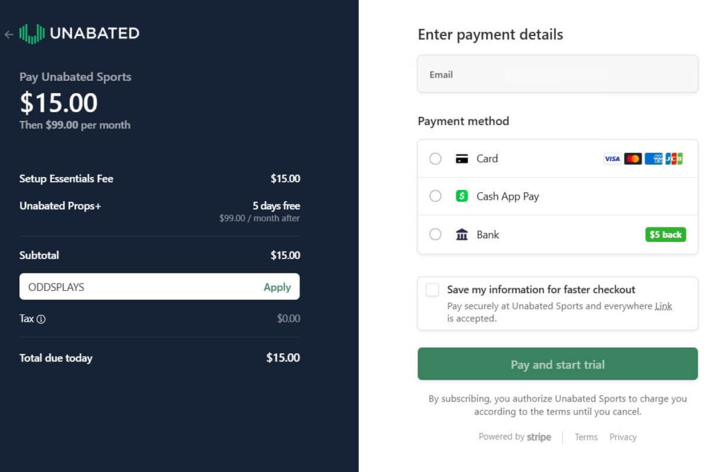 oddsplays unabated promo code betting tool review