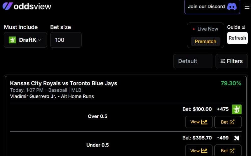 OddsView arbitrage betting software