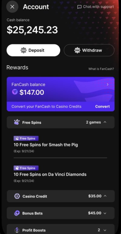 fanatics sportsbook rewards promotions bonus bet profit boost