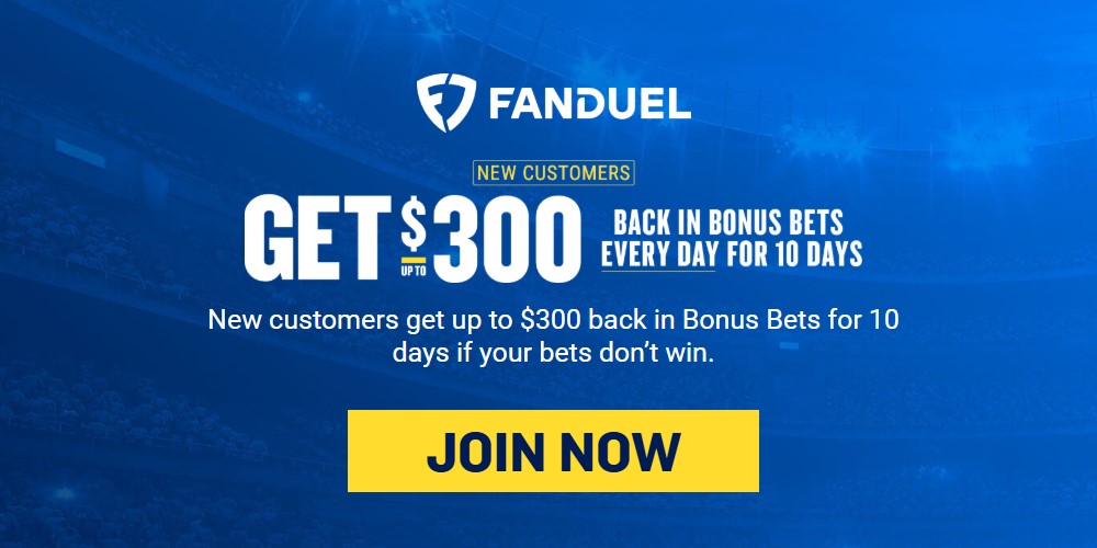 fanduel welcome bonus offer sign up newcomer 300 10 days