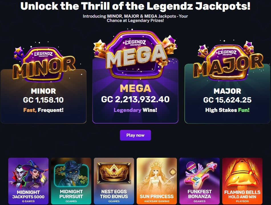 legendz social sportsbook casino jackpots tier progressive