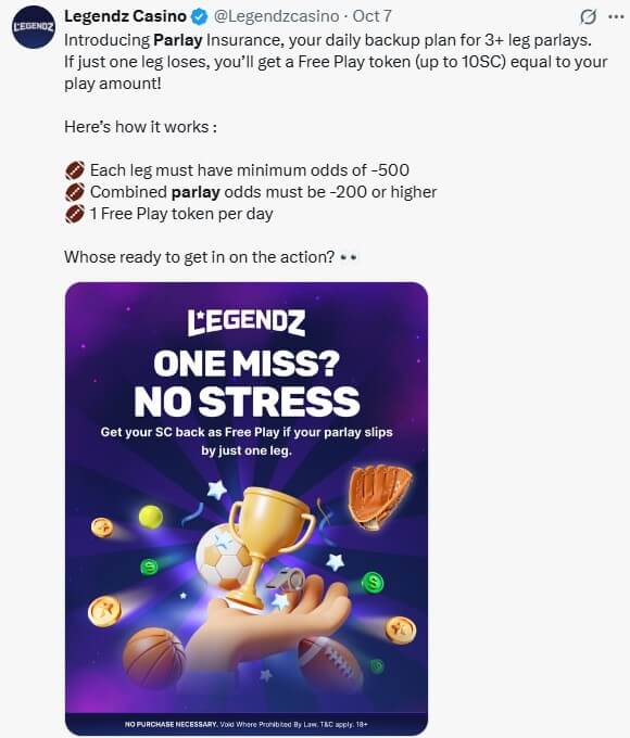 legendz social sportsbook casino social media bonuses