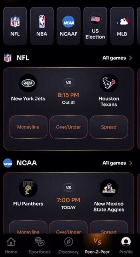 rebet betting interface mobile sportsbook social caisno