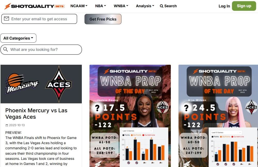 shotquality bets form data sports betting software ev research