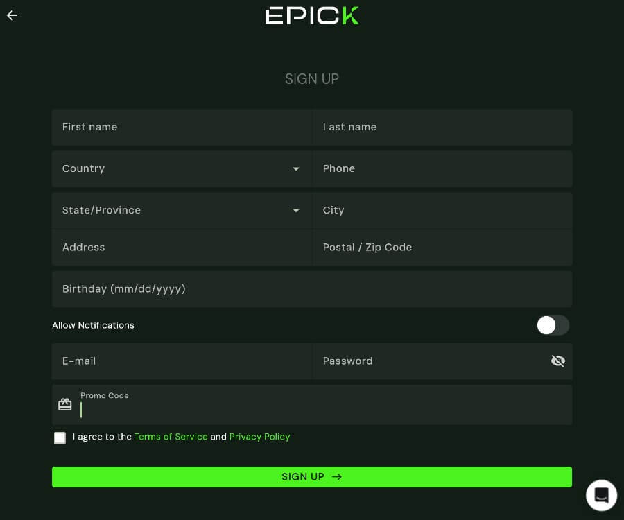 epick fantasy sports peer to peer dfs sign up login
