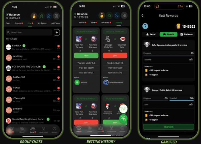 kutt social sportsbook betting app peer to peer review mobile