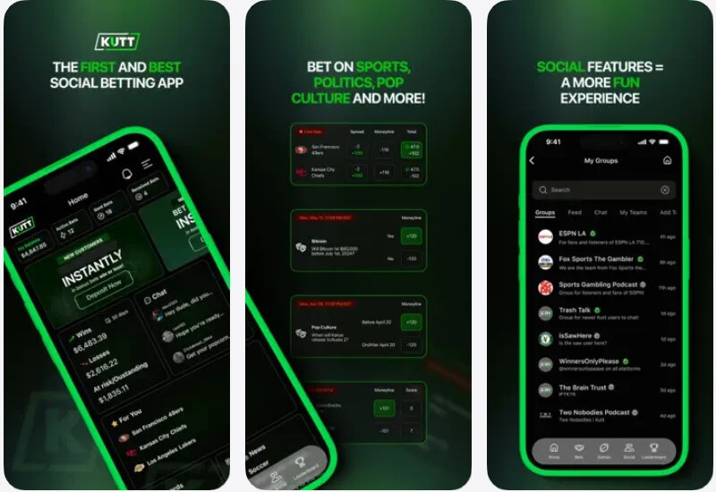 kutt social sportsbook peer to peer betting usa sports