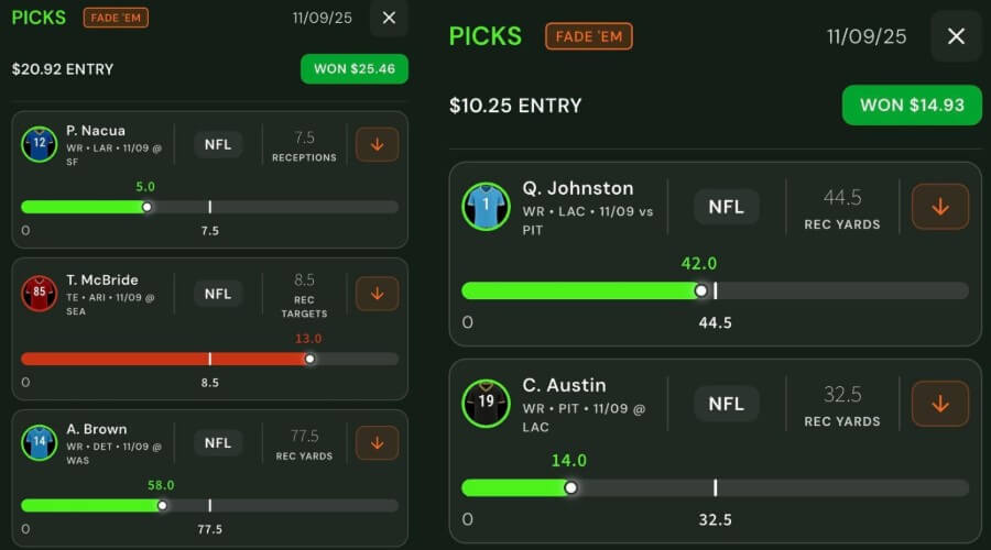 peer to peer p2p dfs contest pick lineup