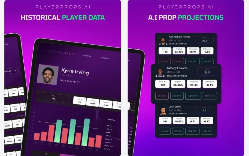 playerprops ai betting tool props dfs app software