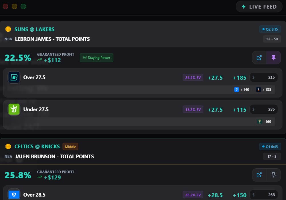 gambit odds betting tool review arbitrage ev middles tracker