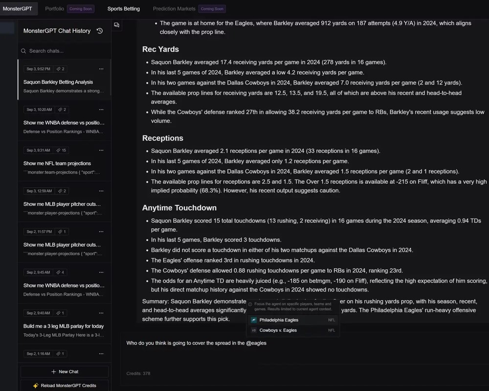 monster bet gpt betting tool assistant vaue sports