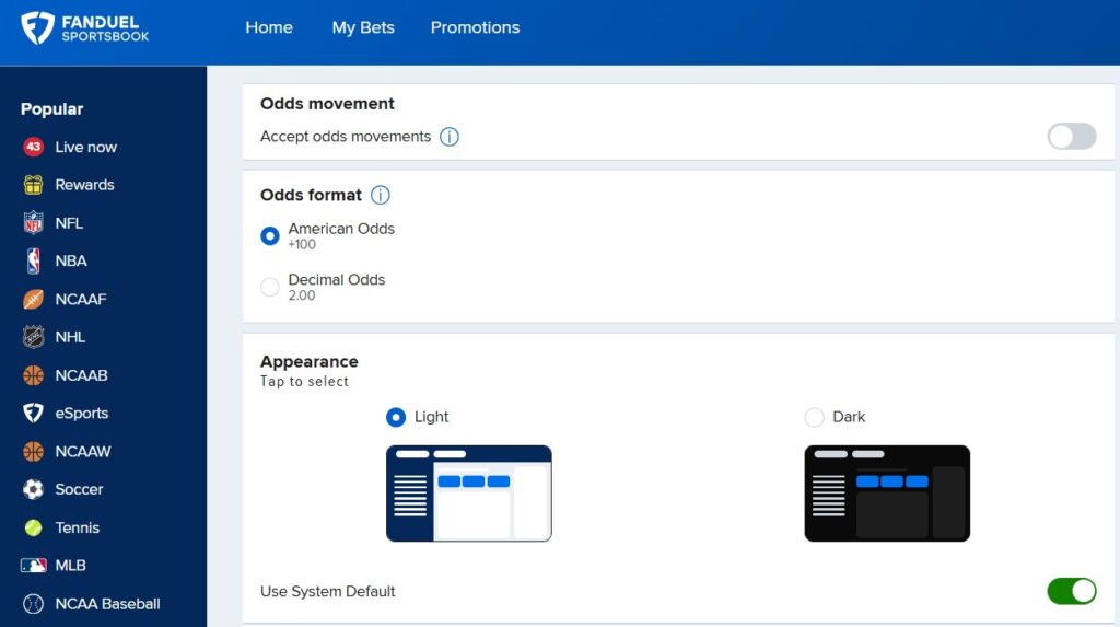 american odds format display decimal sports betting sportsbook usa