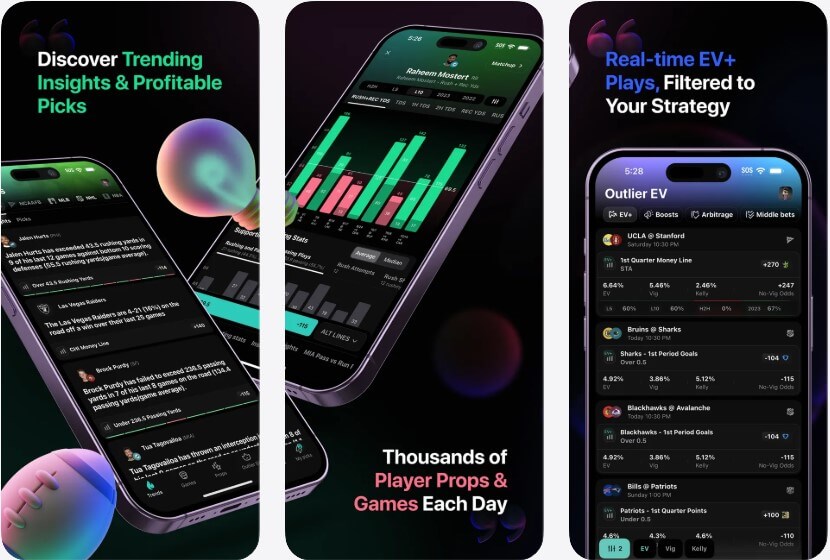oddsjam vs outlier app betting tool arbitrage ev us sports