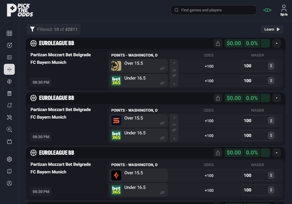 pick the odds arbitrage middles betting strategy ev value bet tracking