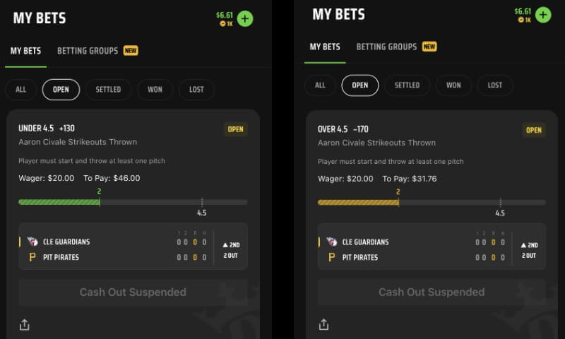 draftkings bet settle history bet tracking tracker betting