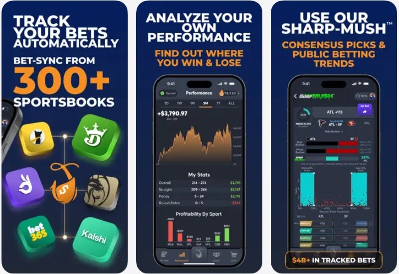 juice reel mobile app bet tracker portfolio tracking sports