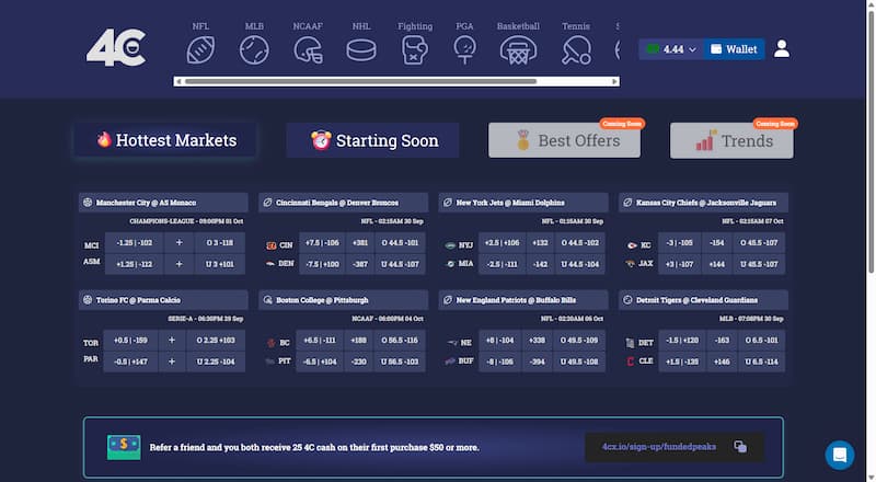 4Cx Betting Dashboard