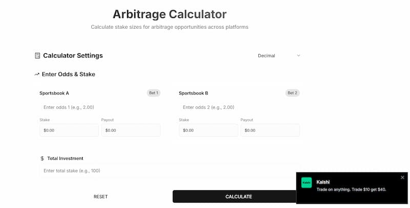 ArbBets Betting Calculators