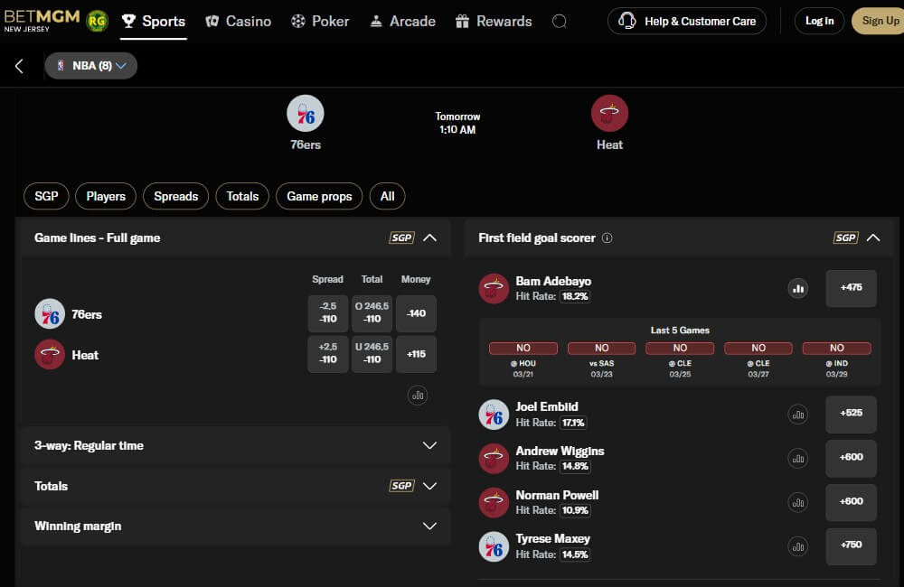 betmgm betting markets parlay sgp stat research smarter bets