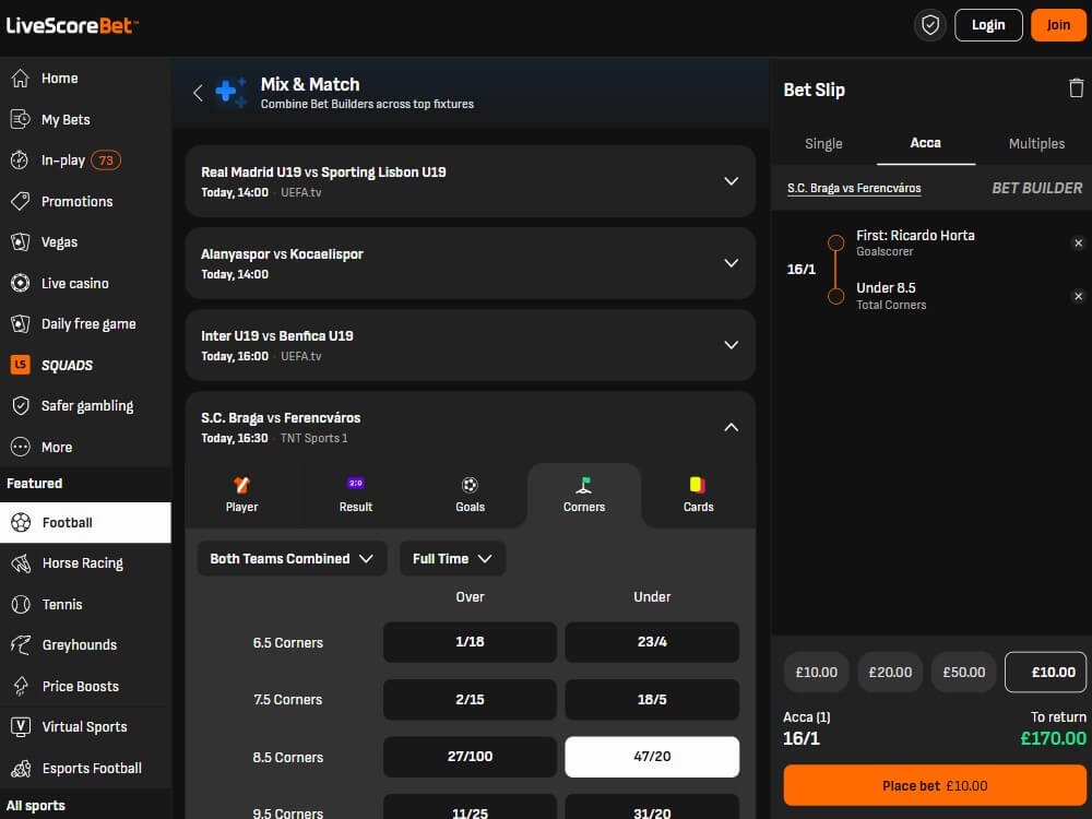 livescore bet acca bet builder mix and match betting uk sports