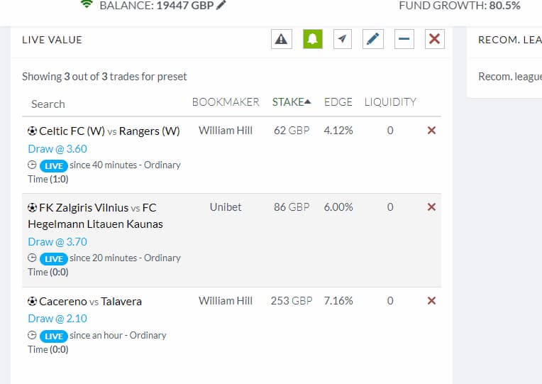 Trademate Sports live betting
