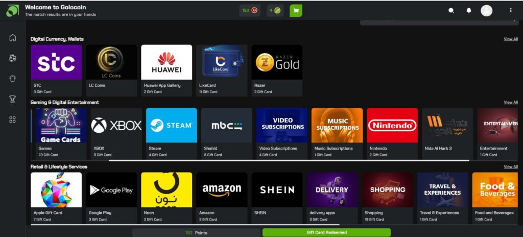 golocoin redeem prizes gift cards retail lifestyle game consoles smart phone watch apple