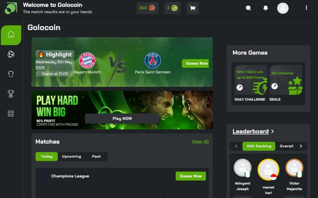 golocoin sports prediction app fantasy soccer prizes