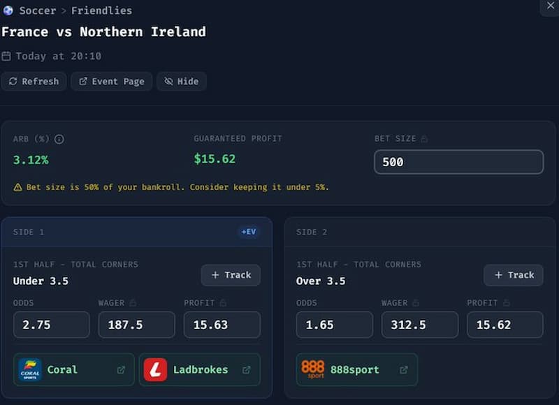 Bet Hero Arbitrage Bet