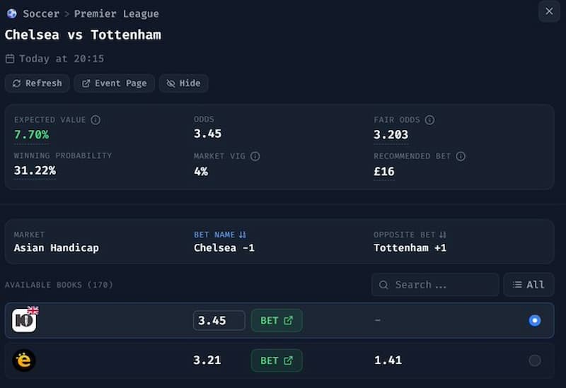 Bet Hero Football Value Bet