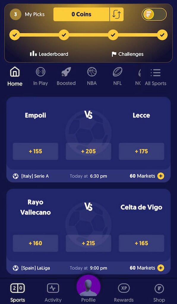Fliff Social Sportsbook Soccer Odds
