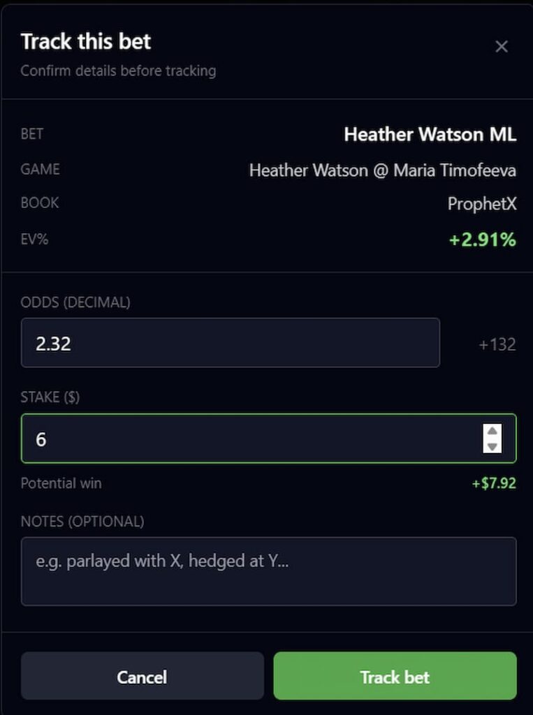 Iron Marker Bet Tracking