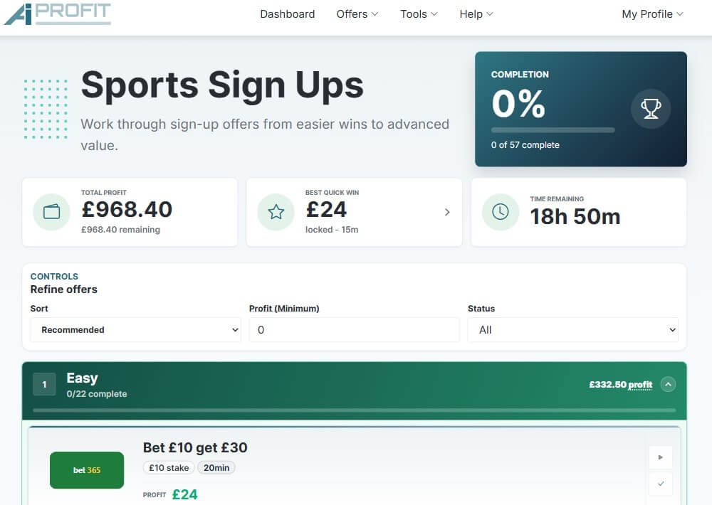 aiprofit uk betting bonus offer free bet locater sign up reload bookmaker