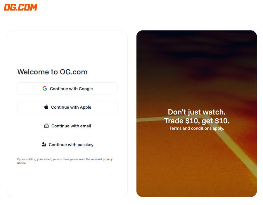 og.com prediction market og sign up get 10 welcome bonus newcomer