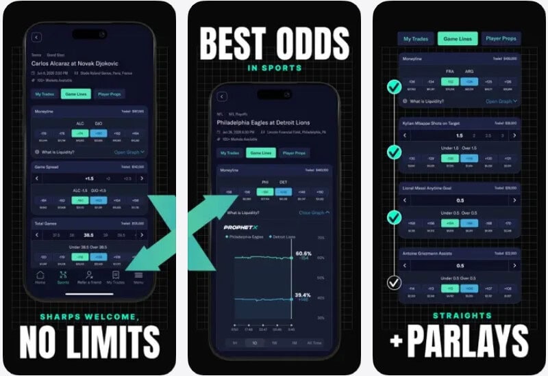 prophetx mobile app store ios android play store prediction market betting