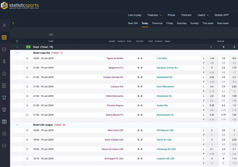 statisticsports live betting dashboard in play football odds movement opening closing live