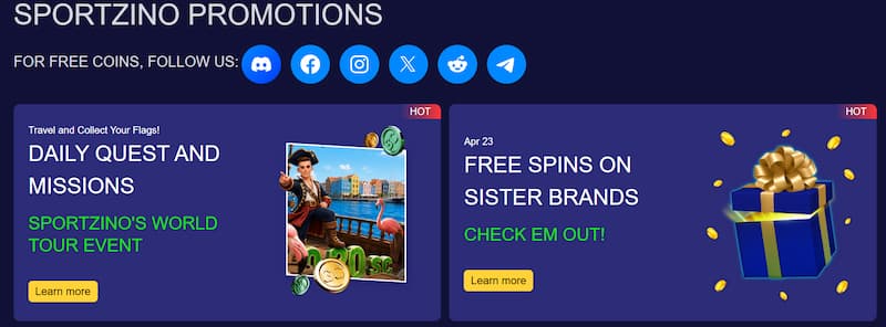 Sportzino Promotions