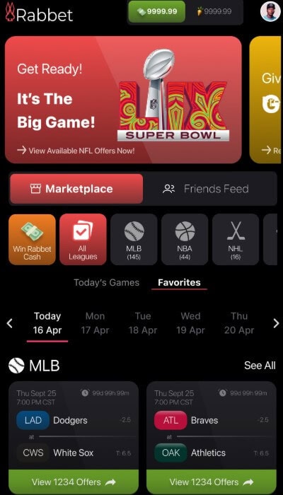 rabbet p2p betting app social sportsbook trade pick marketplace
