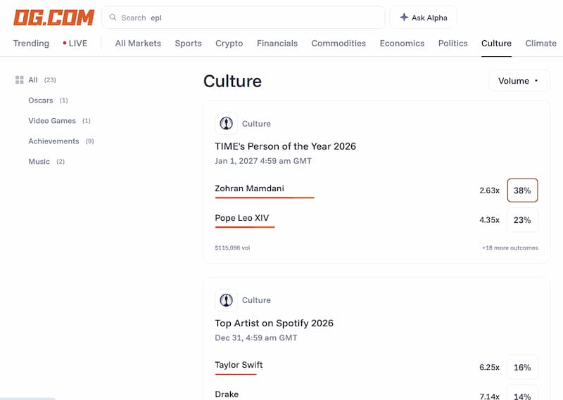 OG.com Culture Markets