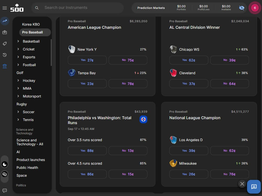 plus500 prediction market sports sites like og